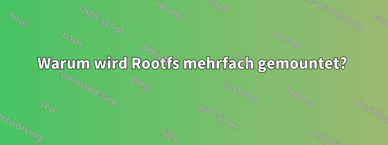 Warum wird Rootfs mehrfach gemountet?