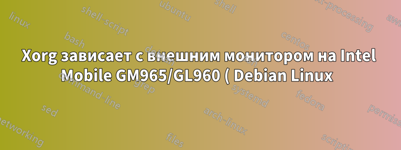 Xorg зависает с внешним монитором на Intel Mobile GM965/GL960 ( Debian Linux )