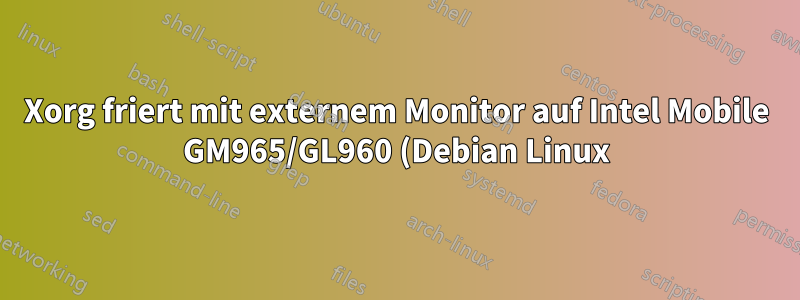 Xorg friert mit externem Monitor auf Intel Mobile GM965/GL960 (Debian Linux) ein