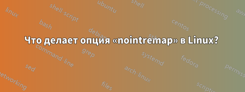 Что делает опция «nointremap» в Linux?