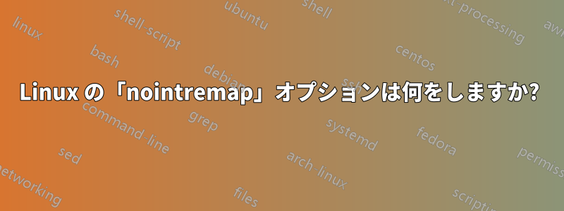 Linux の「nointremap」オプションは何をしますか?