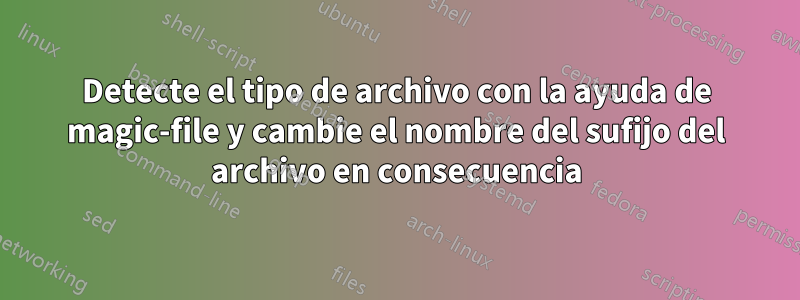 Detecte el tipo de archivo con la ayuda de magic-file y cambie el nombre del sufijo del archivo en consecuencia