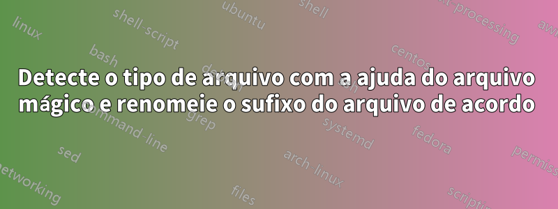 Detecte o tipo de arquivo com a ajuda do arquivo mágico e renomeie o sufixo do arquivo de acordo