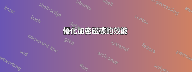 優化加密磁碟的效能