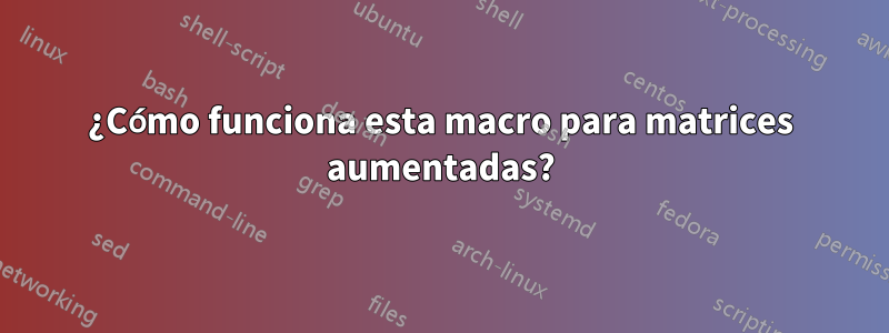 ¿Cómo funciona esta macro para matrices aumentadas?