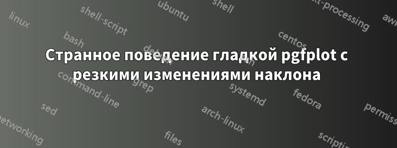 Странное поведение гладкой pgfplot с резкими изменениями наклона