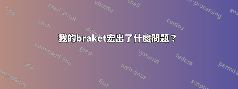 我的braket宏出了什麼問題？