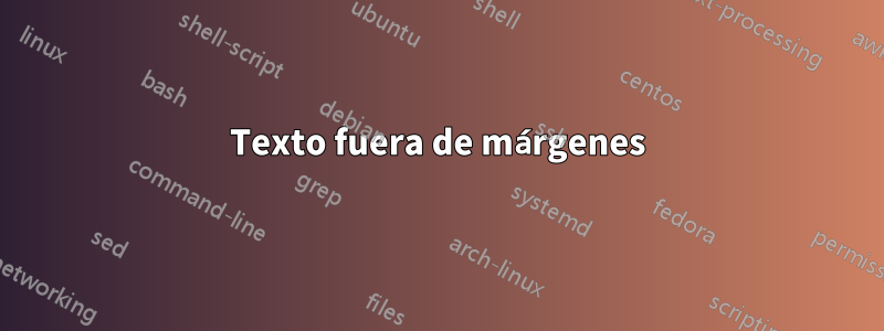 Texto fuera de márgenes