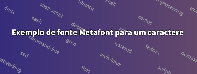 Exemplo de fonte Metafont para um caractere