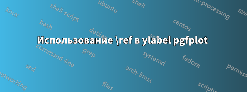 Использование \ref в ylabel pgfplot