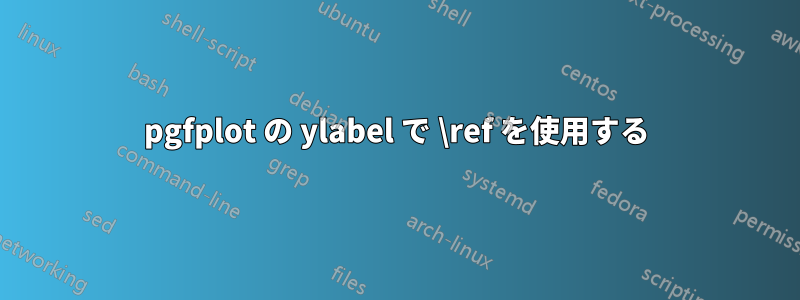 pgfplot の ylabel で \ref を使用する