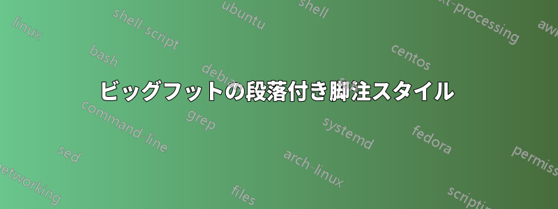 ビッグフットの段落付き脚注スタイル