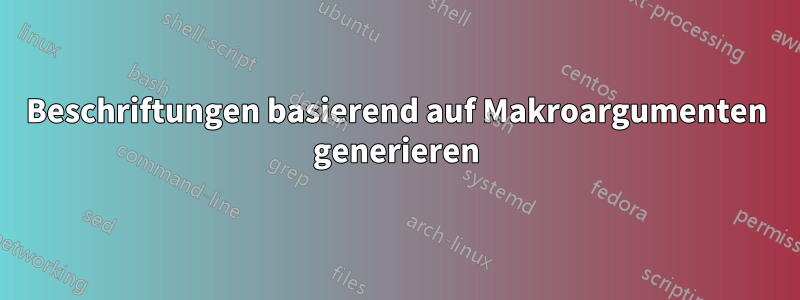 Beschriftungen basierend auf Makroargumenten generieren