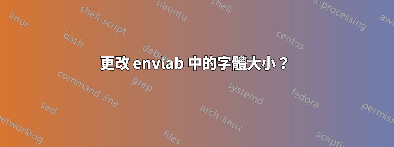 更改 envlab 中的字體大小？