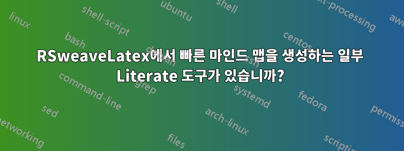 RSweaveLatex에서 빠른 마인드 맵을 생성하는 일부 Literate 도구가 있습니까?