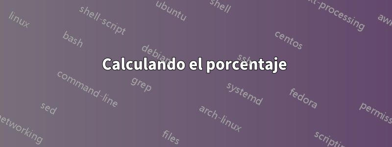 Calculando el porcentaje