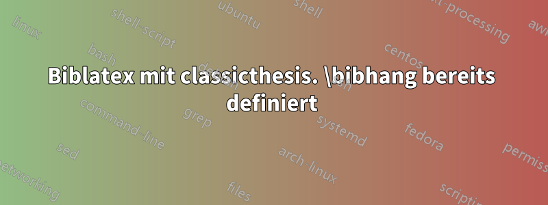 Biblatex mit classicthesis. \bibhang bereits definiert