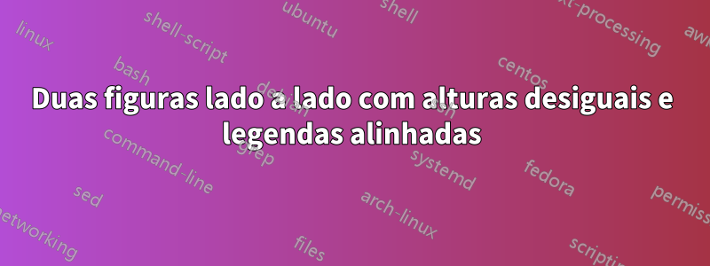 Duas figuras lado a lado com alturas desiguais e legendas alinhadas