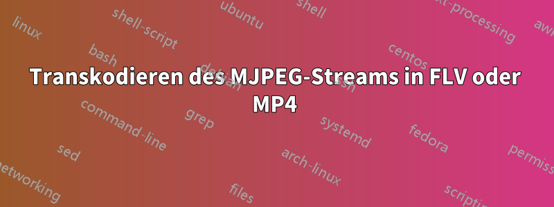 Transkodieren des MJPEG-Streams in FLV oder MP4