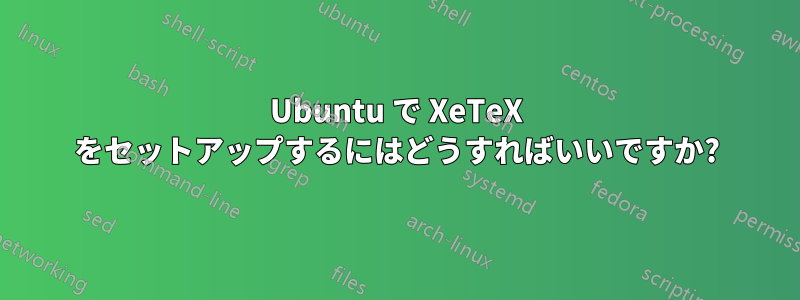 Ubuntu で XeTeX をセットアップするにはどうすればいいですか?
