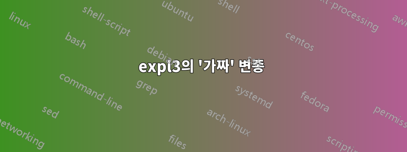 expl3의 '가짜' 변종