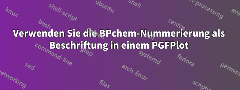 Verwenden Sie die BPchem-Nummerierung als Beschriftung in einem PGFPlot