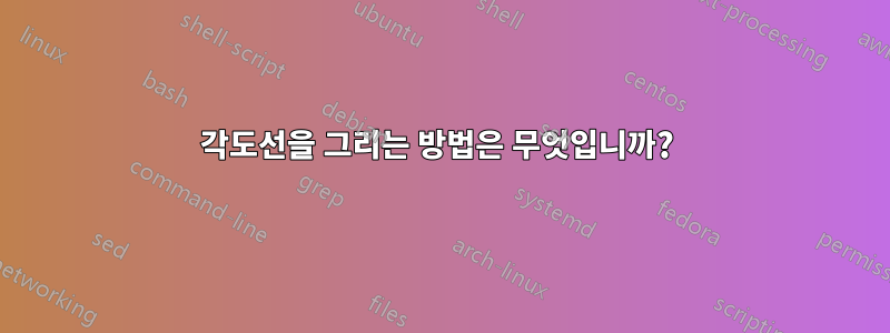 각도선을 그리는 방법은 무엇입니까? 