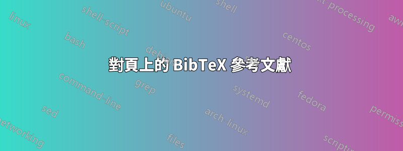 對頁上的 BibTeX 參考文獻