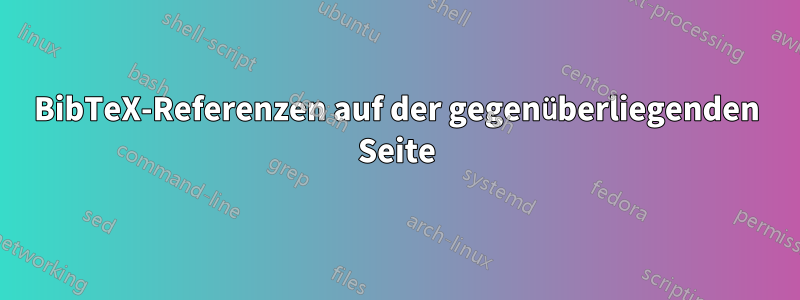 BibTeX-Referenzen auf der gegenüberliegenden Seite