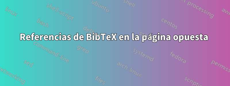 Referencias de BibTeX en la página opuesta