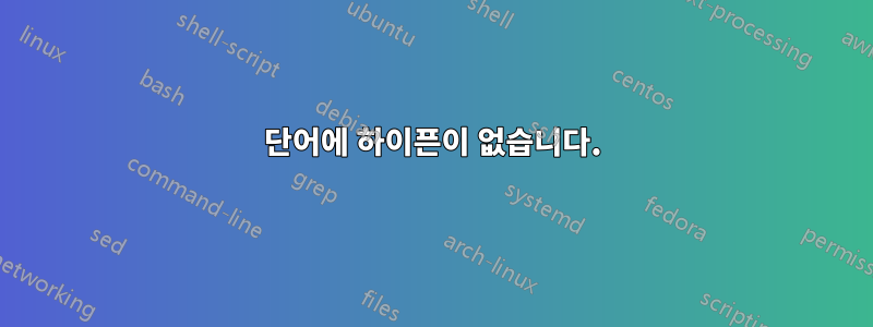 단어에 하이픈이 없습니다.