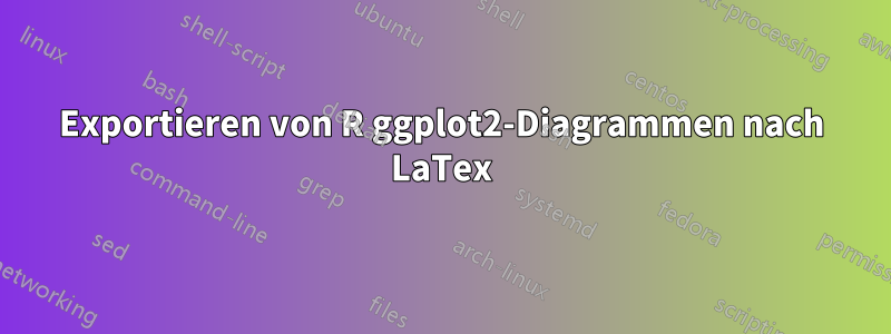 Exportieren von R ggplot2-Diagrammen nach LaTex