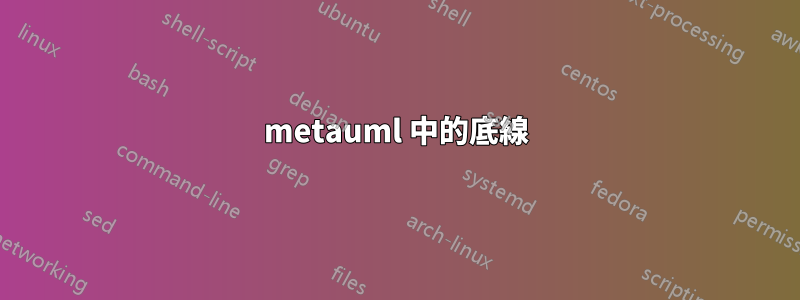 metauml 中的底線
