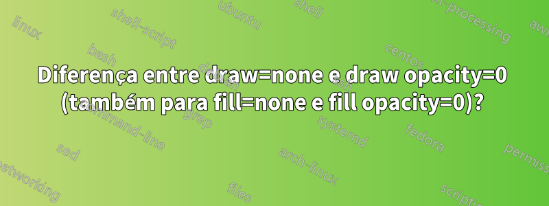 Diferença entre draw=none e draw opacity=0 (também para fill=none e fill opacity=0)?