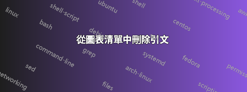 從圖表清單中刪除引文