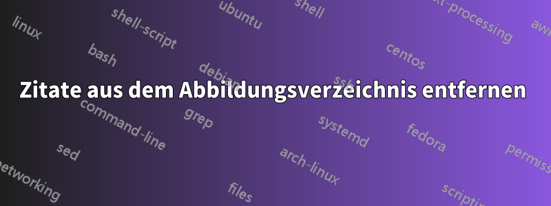 Zitate aus dem Abbildungsverzeichnis entfernen