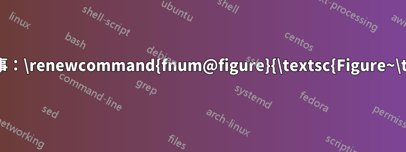 這是怎麼回事：\renewcommand{fnum@figure}{\textsc{Figure~\thefigure}}