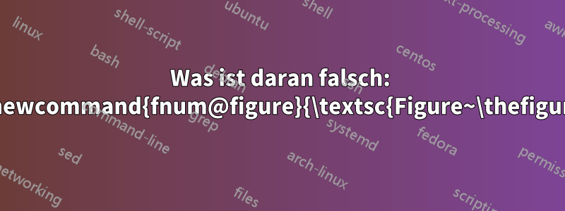 Was ist daran falsch: \renewcommand{fnum@figure}{\textsc{Figure~\thefigure}}