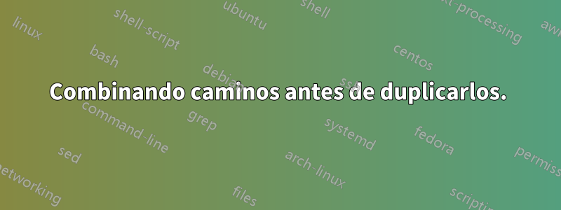 Combinando caminos antes de duplicarlos.