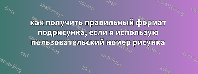 как получить правильный формат подрисунка, если я использую пользовательский номер рисунка