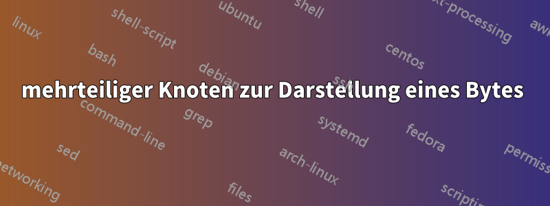 mehrteiliger Knoten zur Darstellung eines Bytes