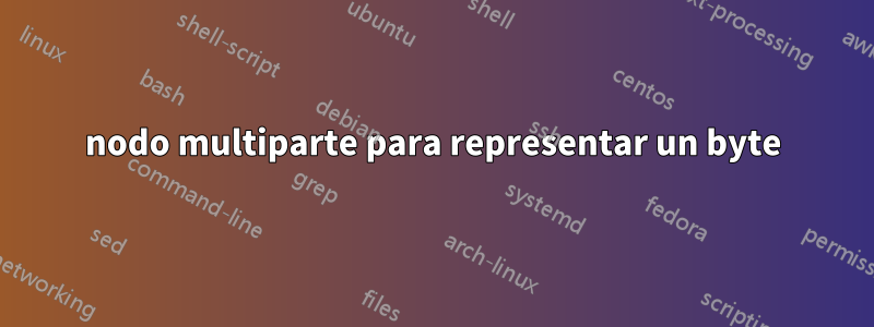 nodo multiparte para representar un byte