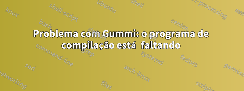 Problema com Gummi: o programa de compilação está faltando