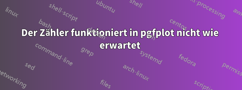 Der Zähler funktioniert in pgfplot nicht wie erwartet
