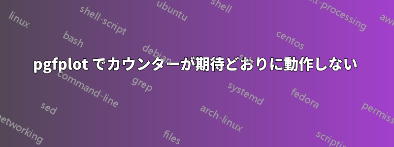 pgfplot でカウンターが期待どおりに動作しない