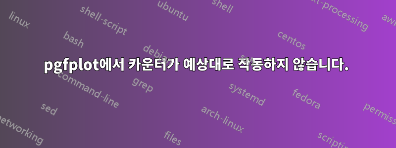 pgfplot에서 카운터가 예상대로 작동하지 않습니다.