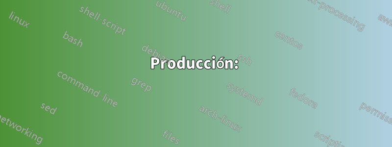 Producción: