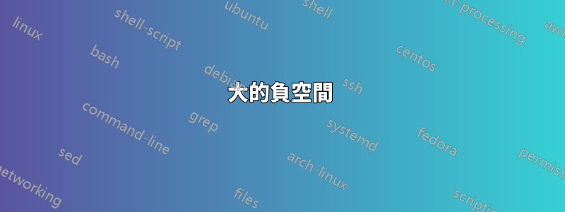 大的負空間