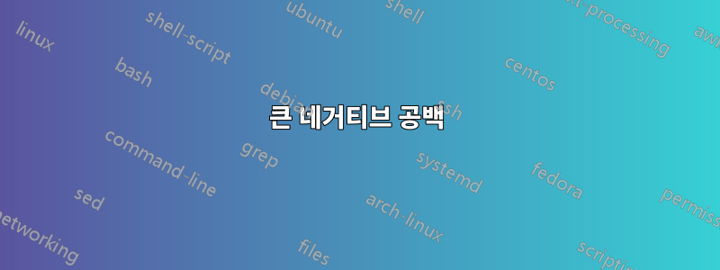 큰 네거티브 공백