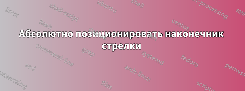 Абсолютно позиционировать наконечник стрелки